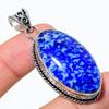 Lapis Lazuli Gemstone Handmade 925 Sterling Silver Jewelry Pendant 2.17" b6O37