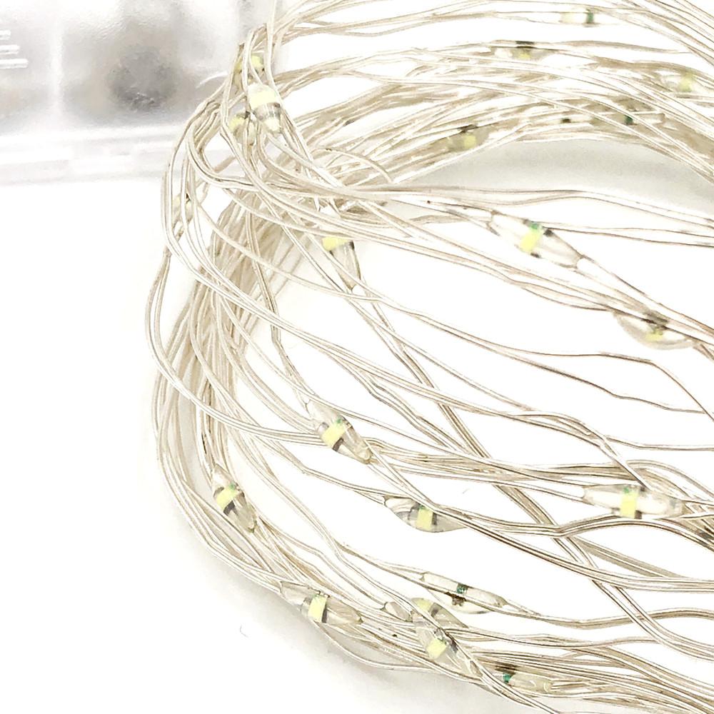 

12 шт. 2 м медная проволока светодиодная гирлянда с батареей праздничное освещение сказочная гирлянда для рождественской елки свадебное украшение вечеринки 2M 20LEDs