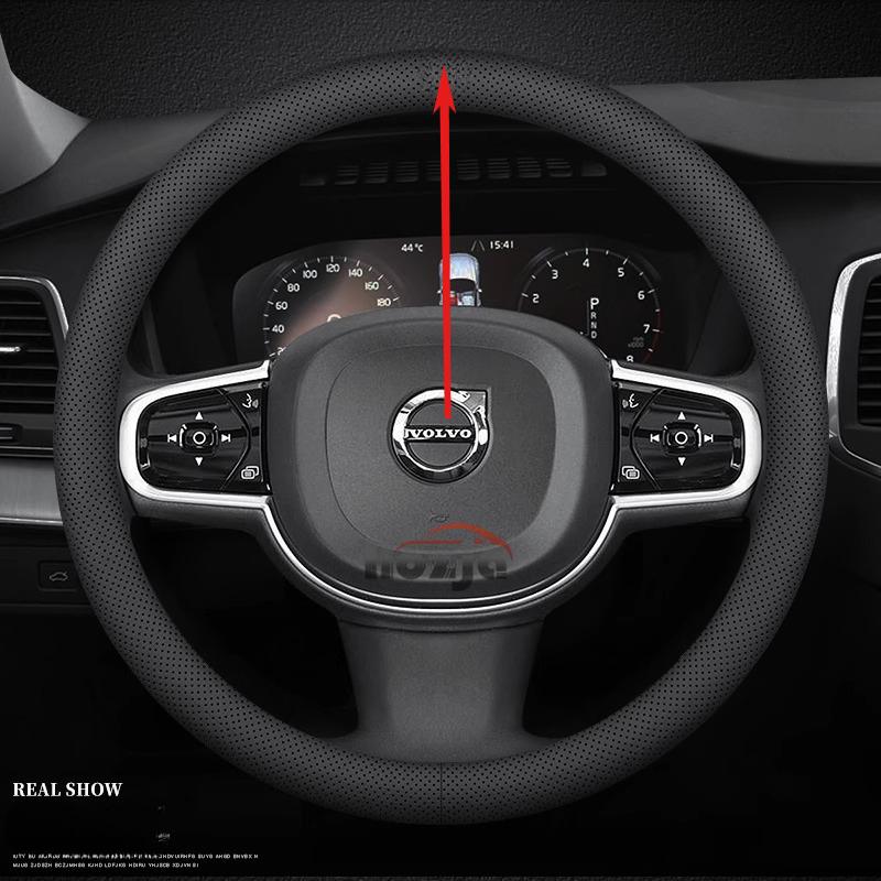 Car Leather Steering Wheel Cover for Volvo XC90 S90 XC60 V90 V60 B4 B5 B6 T4 T5 T6 T8 D4 D5 2012 -2025 Auto Accessories