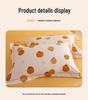 Fresh Orange 100% Cotton Four-Piece Bedding Set - Duvet Cover & Bed Sheet for Student Dorms and Homes