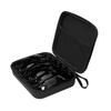 4/5/6/7/8 Compartments Adjustable Glasses Organizer, Portable Black Storage Bag Case For Travel, Sturdy Dividers Eyewear Box