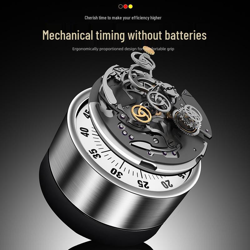 Magnetic Stainless Steel Countdown Timer: Kitchen & Student Time Management Tool with Alarm.