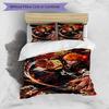 3pcs Duvet Cover Set (1*Duvet Cover + 2*Pillowcase, Without Core), Bleach Print Bedding Set, Bedroom Decor, All‑Season, Gift