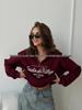 European & American Retro Print Oversize Zipper Hoodie for Autumn & Winter