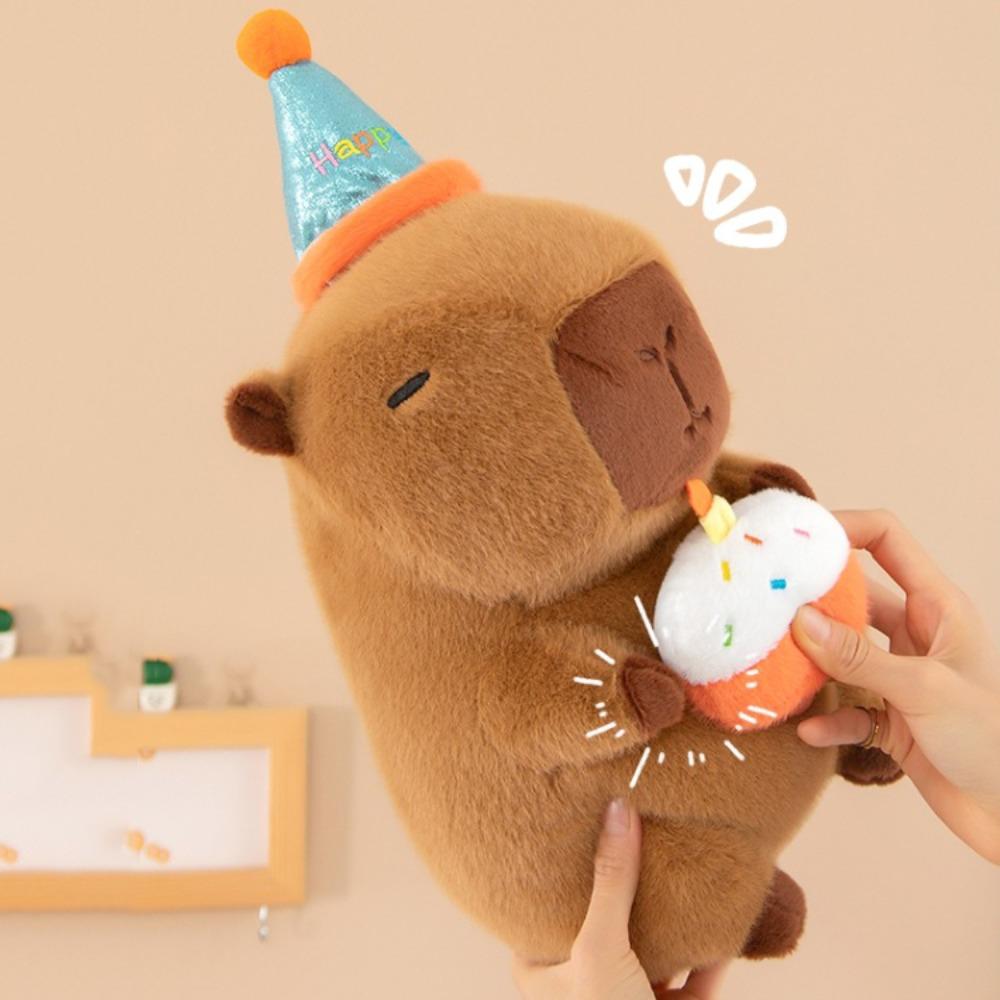 Cake Capybara Plush Doll Birthday Party Capybara Fluffty Doll Capybara Plush Toy  Home Decor