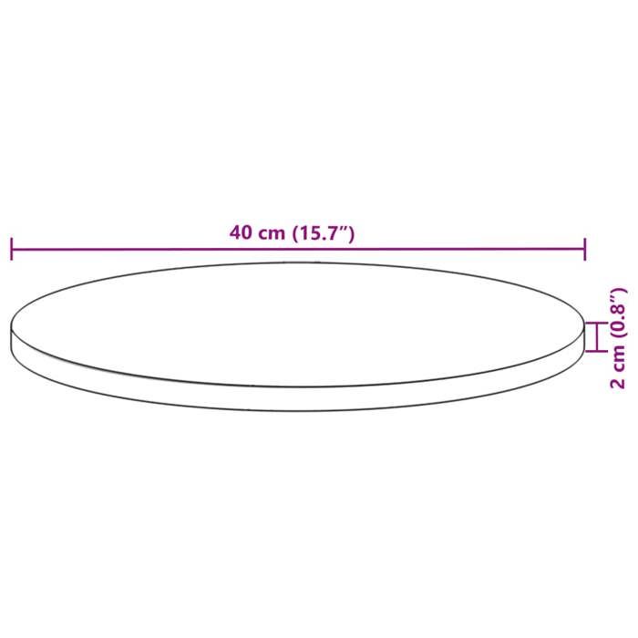 VidaXL Round Table Top Ø40x2 Cm Solid Acacia Wood, Replacement Table Top, Round Table Top, Top 4008682