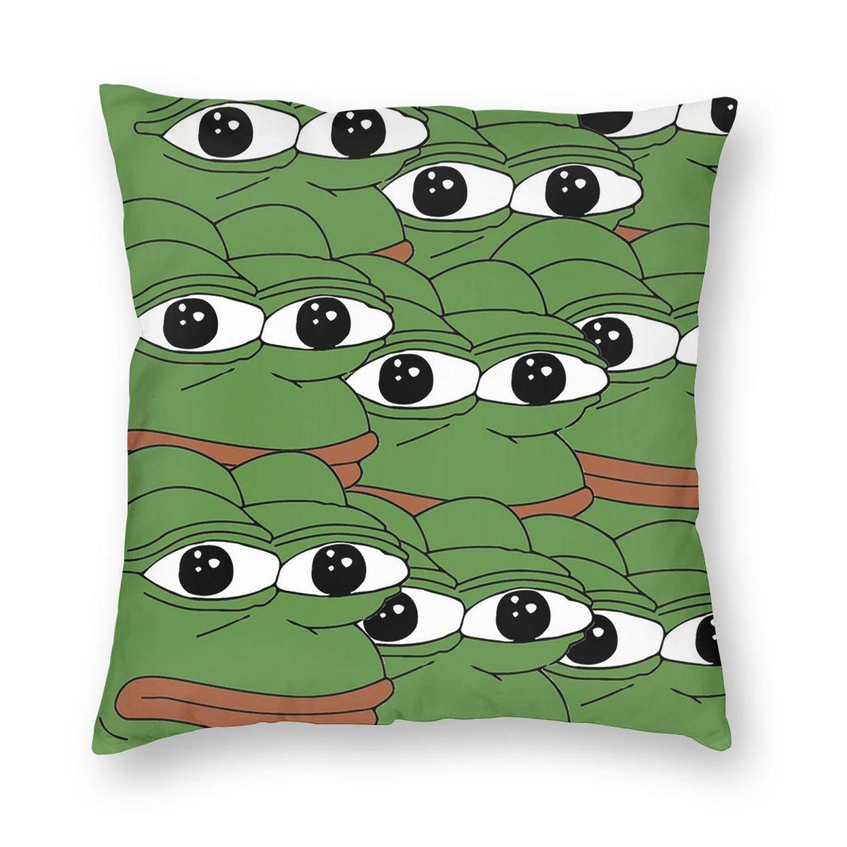 Sad Frog Pepe Square Pillowcase Pillow Cover Cushion Decor Comfort Throw Pillow for Home Car 30x30cm
