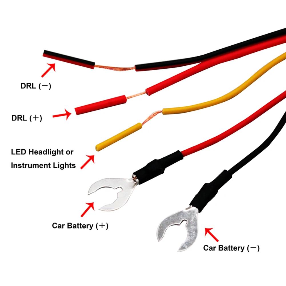 12V-24V Car LED DRL Controller 30W Auto Daytime Running Light Relay Harness Dimmer On/Off Fog Light Controller Car Accessories