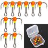 10Pcs/Box Mini Ice Fishing Hook Rust-resistant High Carbon Steel Good Toughness Solid Treble