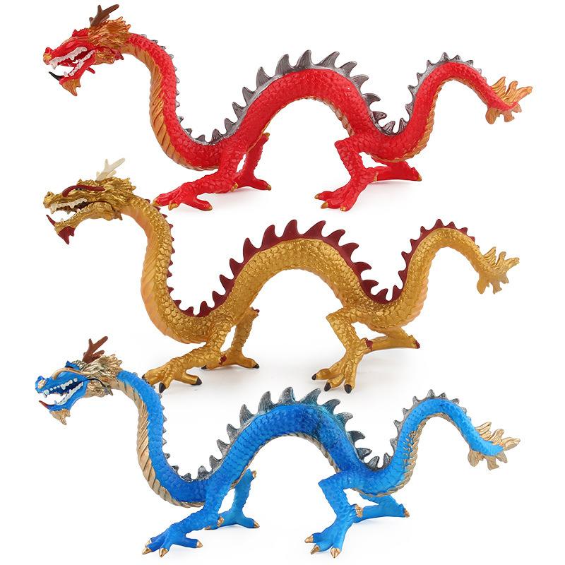 Simulering Orientalsk Drage Modell Leker Kinesisk Drage Ornament Samling Barnegaver