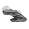 Tortoise Climbing Platform Resin Lifelike Aquarium Rock Ornament Reptile Basking Dock with Suction
