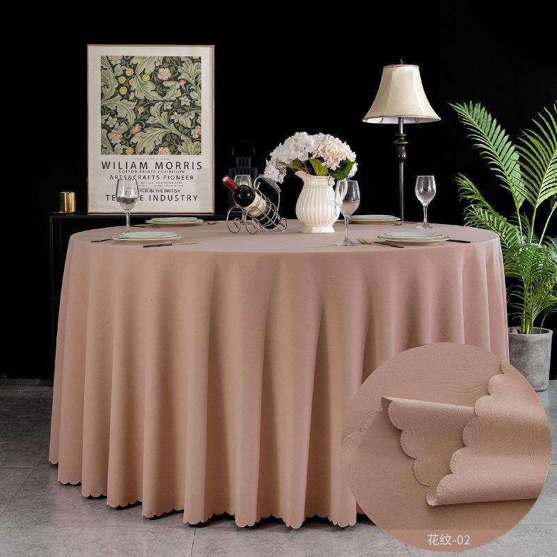 Hotel Round Tablecloth Fabric Restaurant Tablecloth Hotel Banquet Large Round Table Tablecloth Household Round Table Tablecloth