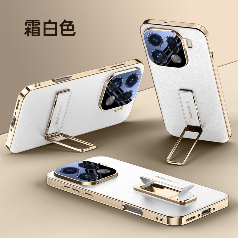 

Чехол-щит для Oppo Find X9 и Find X9 Pro с защитой всех линз, ремешком для пальца, металлической подставкой, чехол из веганской кожи Artificial leather&OPPO Find X9