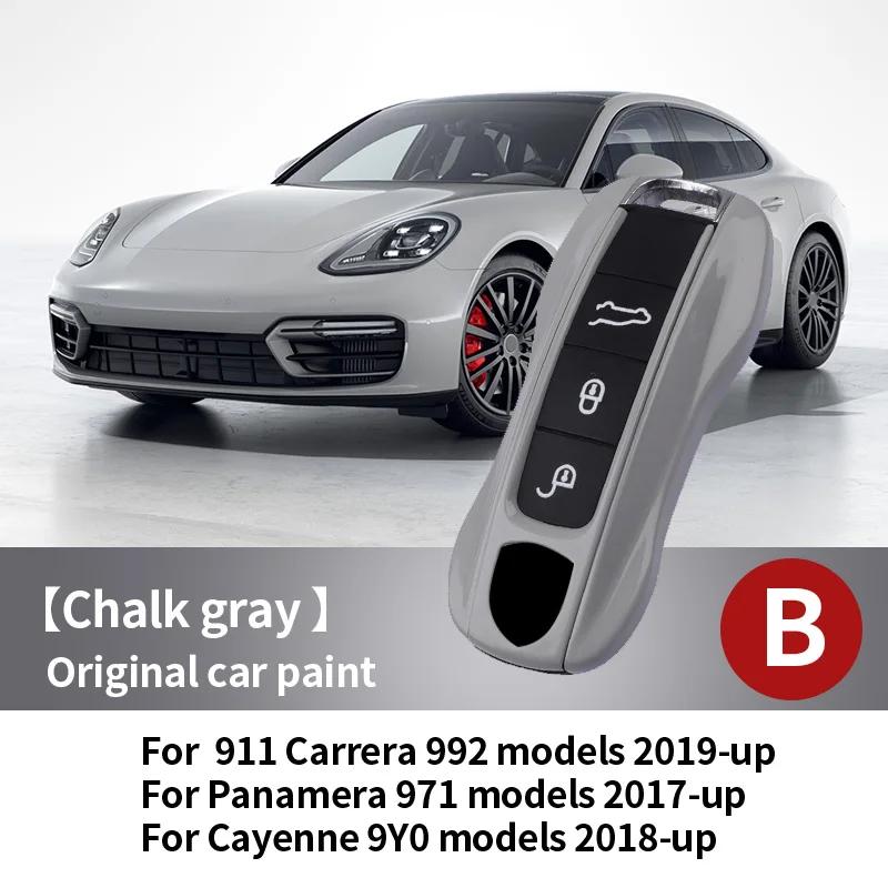 Car Key Paint Protective Case Keyless Cover For Porsche Cayenne Mancan Panamera 911 718 Boxster Cayman Taycan Replacement Shell