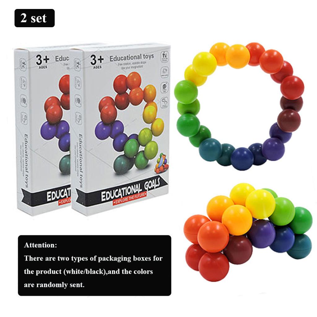Fidget Spielzeug Lernfarbe Ball 3D Puzzle Montessori Spiel Form Zuordnungsspielzeug für Kinder Training Sensorisch Kinder Erwachsenen Geschenk