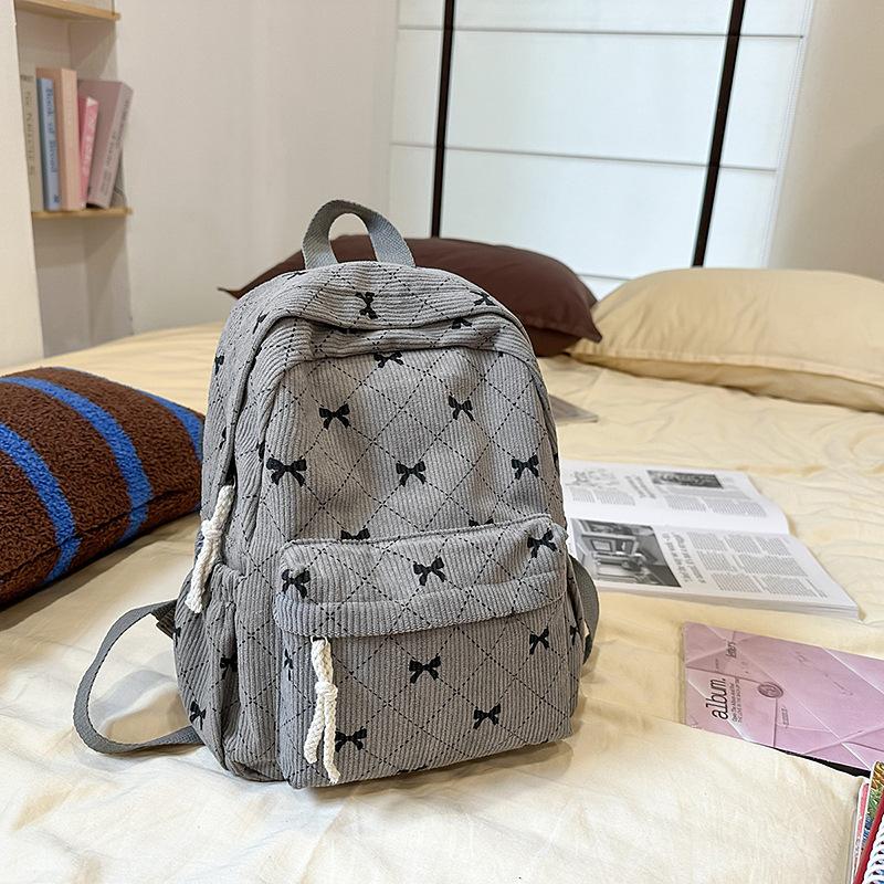 Rucksack mit Schleifen-Dekor Neuer Lässiger Mode-Stil Große Kapazität Verschleißfest Schmutzabweisend Schultasche für Schüler