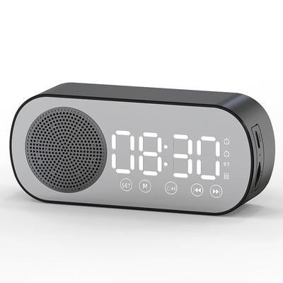 Mirror Clock Home Bluetooth Speaker Clock  HiFi Sound Quality FM Radio Alarm Clock Support TF Card