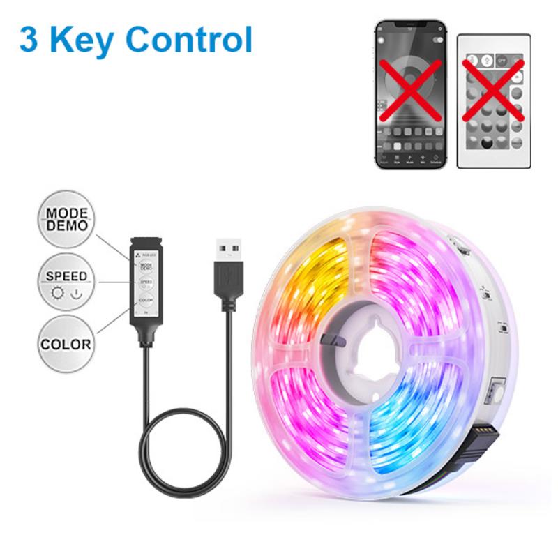 1M-30M USB-LED-Streifenlicht SMD 5050 RGB LED flexible Streifendiode mit Bluetooth APP-Steuerung TV-Hintergrundbeleuchtung Innendekoration Atmosphäre Lichtstreifen