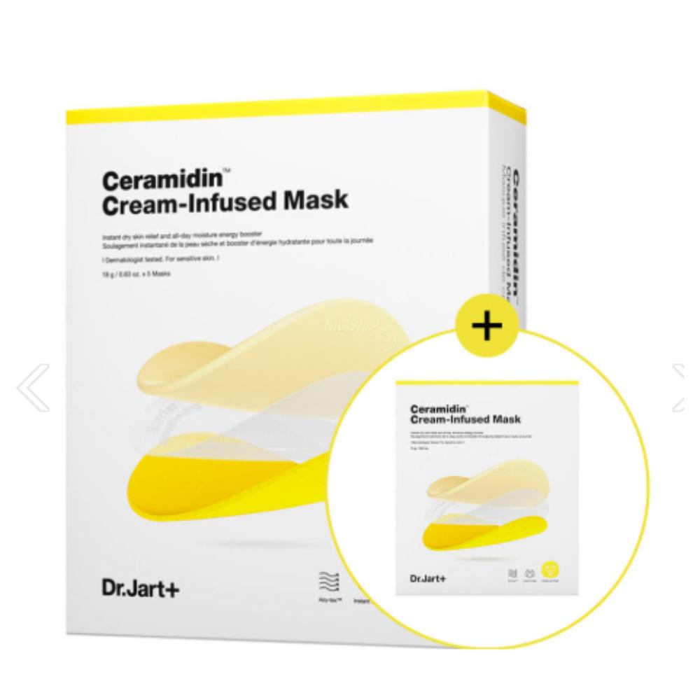 

Dr.Jart+ Ceramidin Cream-Infused Mask 18g 5+1 Deep Moisture & Barrier Care Sheet Mask