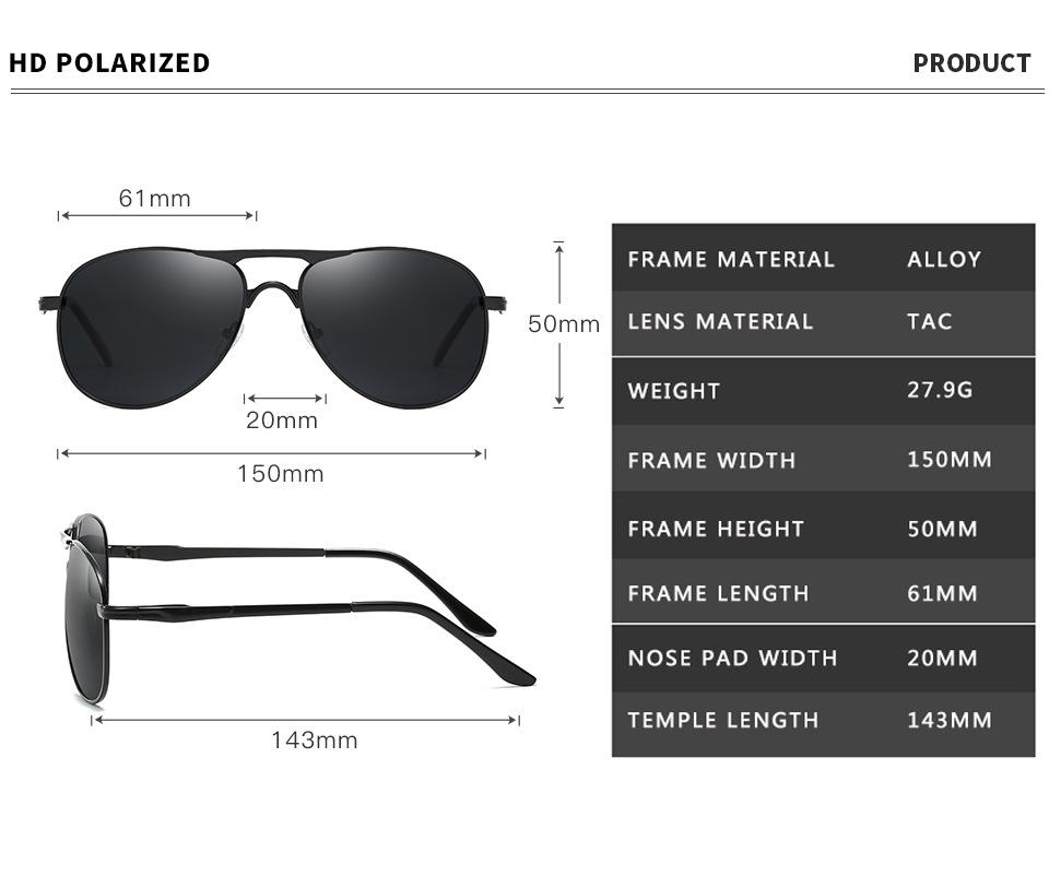 Luxus Herren Polarisierte Sonnenbrille Autofahren Sonnenbrille Männer Frauen Designer Vintage Schwarze Piloten Sonnenbrille UV400