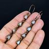 Rainbow Moonstone Earrings Gemstone Jewelry, Copper Electroformed Earrings, Handmade Beautiful Jewelry Earrings