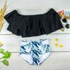 Two-piece bikini swimsuit, Spanish ruffle, high waist, L Two-piece bikini swimsuit, Spanish ruffle, high waist, L