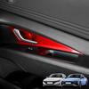 Innen Türgriff Panel Abdeckung Zierleiste Kompatibel mit Hyundai Elantra N 2023-2025 Elantra 2021 Zubehör, Automobil Innenraum Aufwertungen - rot