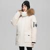2025 Unisex Winter Down Jacket with Fur Collar – Plush, Hooded, White Duck Down Coat for Men & Women