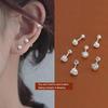 Pendientes de Tuerca Nudo Envolvente Para Mujer Exquisitos Pin Bola de Rosca Lindos Aretes para el Cartílago de la Oreja Tendencia Diseño Simple Joyería Regalo