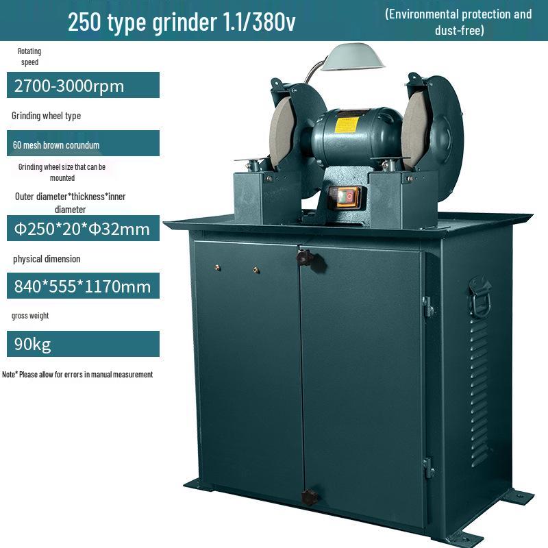 Fujiwara Industrial Grade Bench Grinder with Dust Collector & Knife Sharpener - Vertical, Eco-Friendly Tool