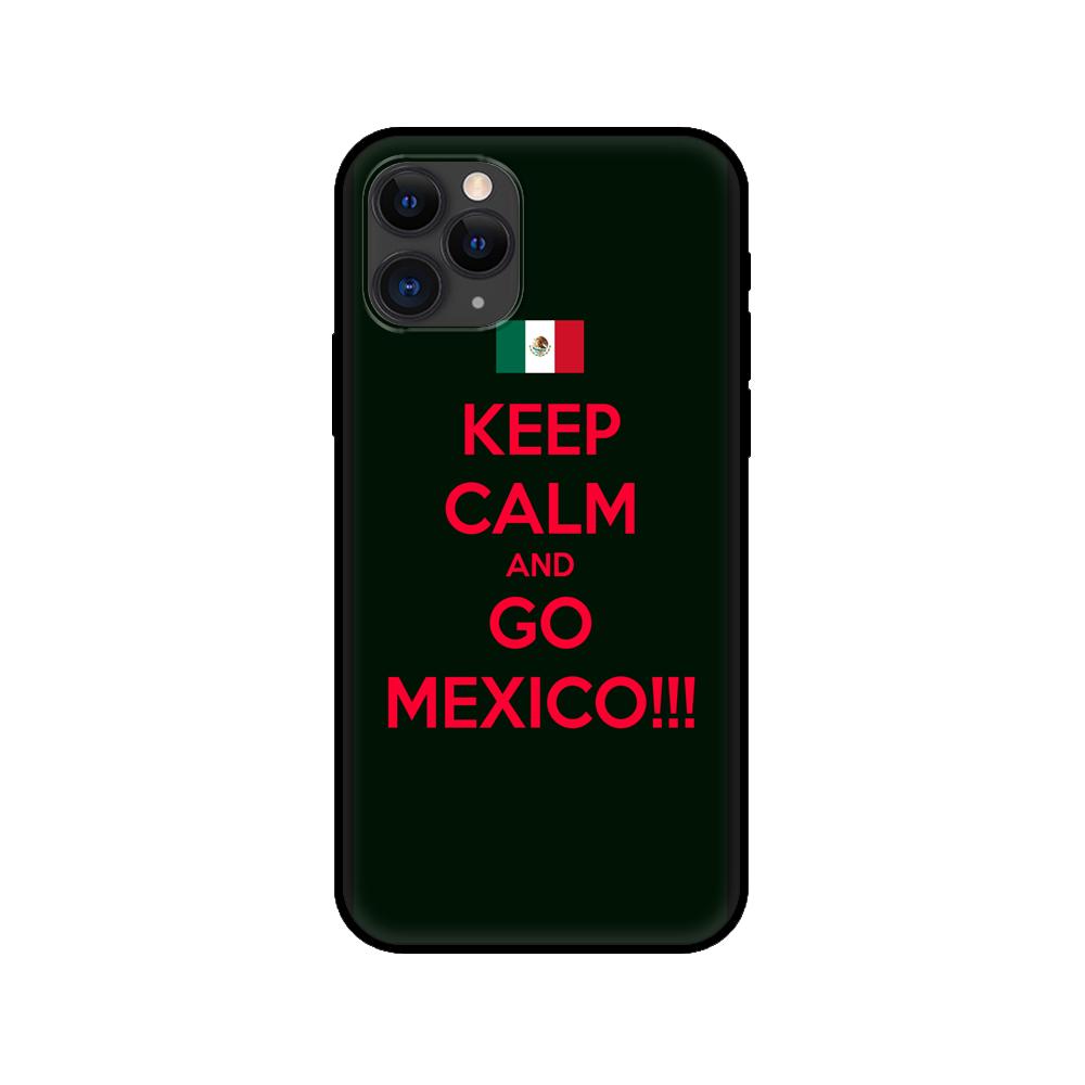 Black Tpu Case for Iphone 5 5s Se 2020 6 6s 7 8 Plus X 10 XR XS 11 12 Mini Pro MAX Back Cover Mexico Flag Emblem