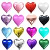 5-Inch Hartvormige Folieballon in Goud, Zilver, Blauw en Groen voor Bruilofts- en Feestdecoraties