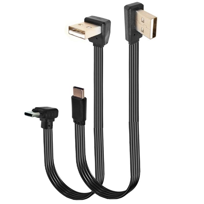USB to Type C Power Supply Cord Male to Male Connector Wire 10W Fast Charging Cable for Multiple Devices 10-100cm