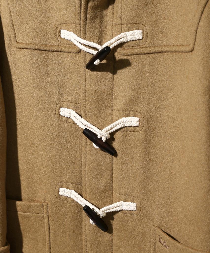 Ucla Unisex Long Hooded Duffle Coat [Dk-Beige] (Uaahc80)