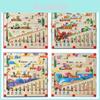 Wooden Color Recognition Educational Toy Maze With Magnetic Counting Board For Children Learning