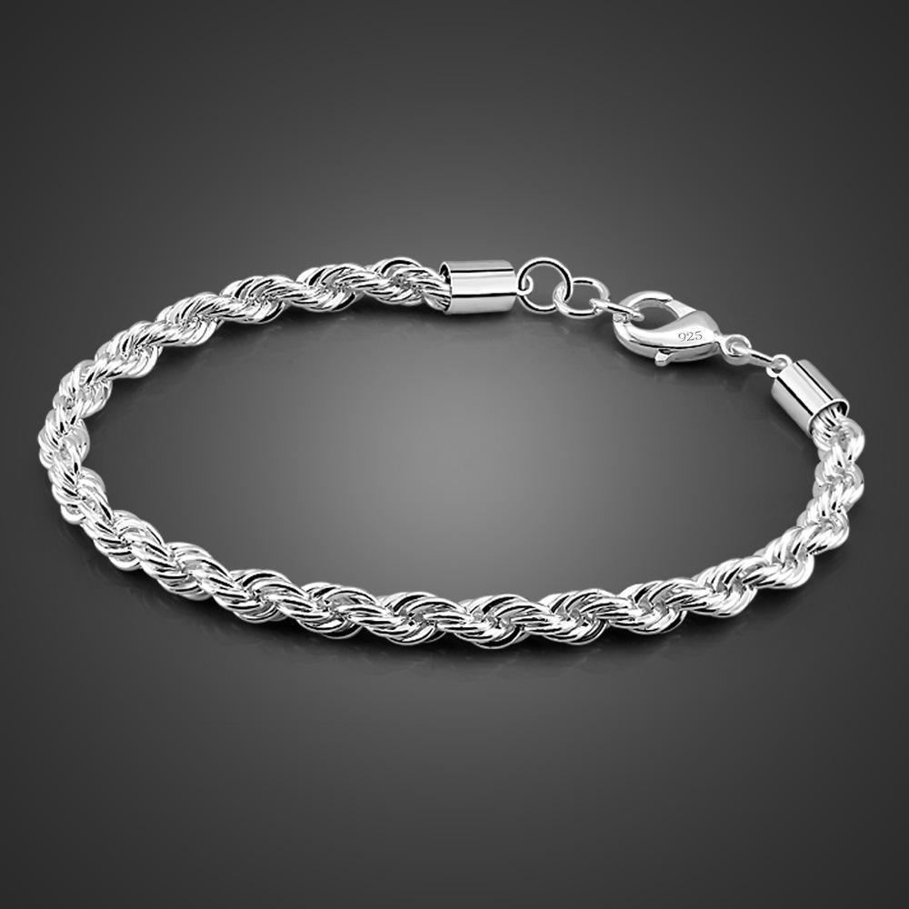 Twist Chain Bracelet Men And Women Couple Simple Electroplated Platinum Jewelry