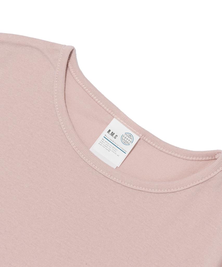 SEOUL APPAREL Side Seoul Logo Crop Short Sleeve T-Shirt (Pink)