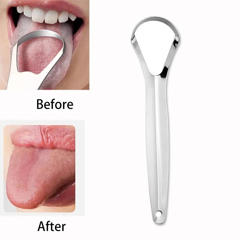 Stainless Steel Tongue Scraper for Halitosis Oral Care Removes Tongue Coating Effectively Hygienic Tongue Cleaning Tool