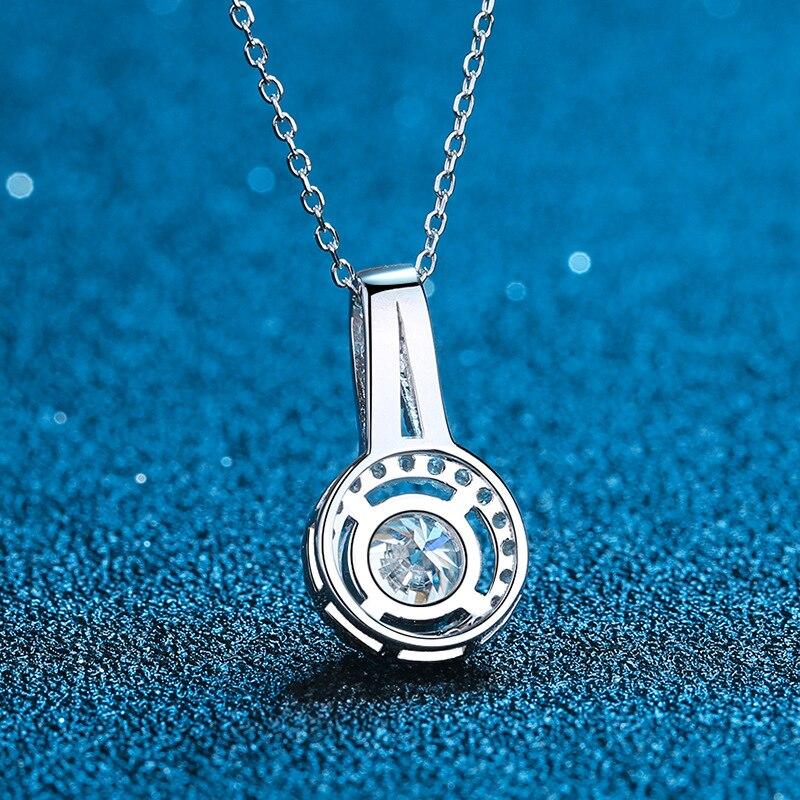 5 Karat Moissanit-Halskette für Damen, 14 Karat vergoldet, 925er Sterlingsilber-Halskette, Labordiamant-Halsketten mit Gra-Zertifizierung