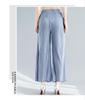 Summer 2024 Women's Black High-Waisted Wide-Leg Pleated Pants: Versatile, Slimming, Loose Fit, Plus Size, Casual Nine-Point Length.