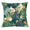 Home Living Room Sofa Bedroom Decorative Waist Pillow Cover Retro Floral Tropical Plant Print Pattern Cushion Cover