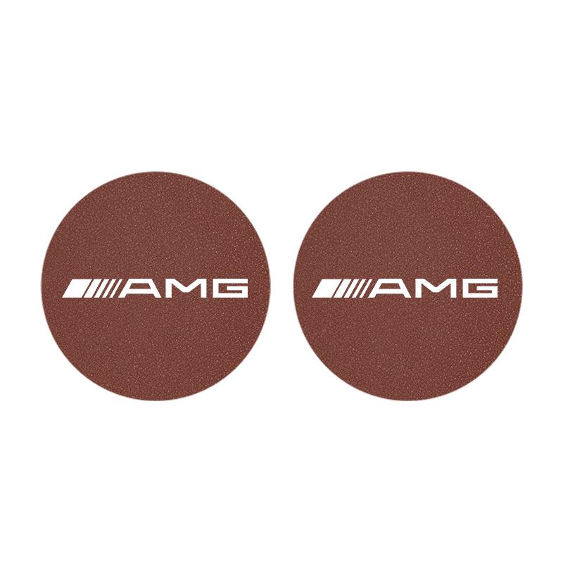 

Car Emblem Water Cup Pad 2Pcs Car Cup Groove Soundproof Mat For Mercedes Benz AMG Smart W205 C300 W203 W206 W108 W124 W126 W140