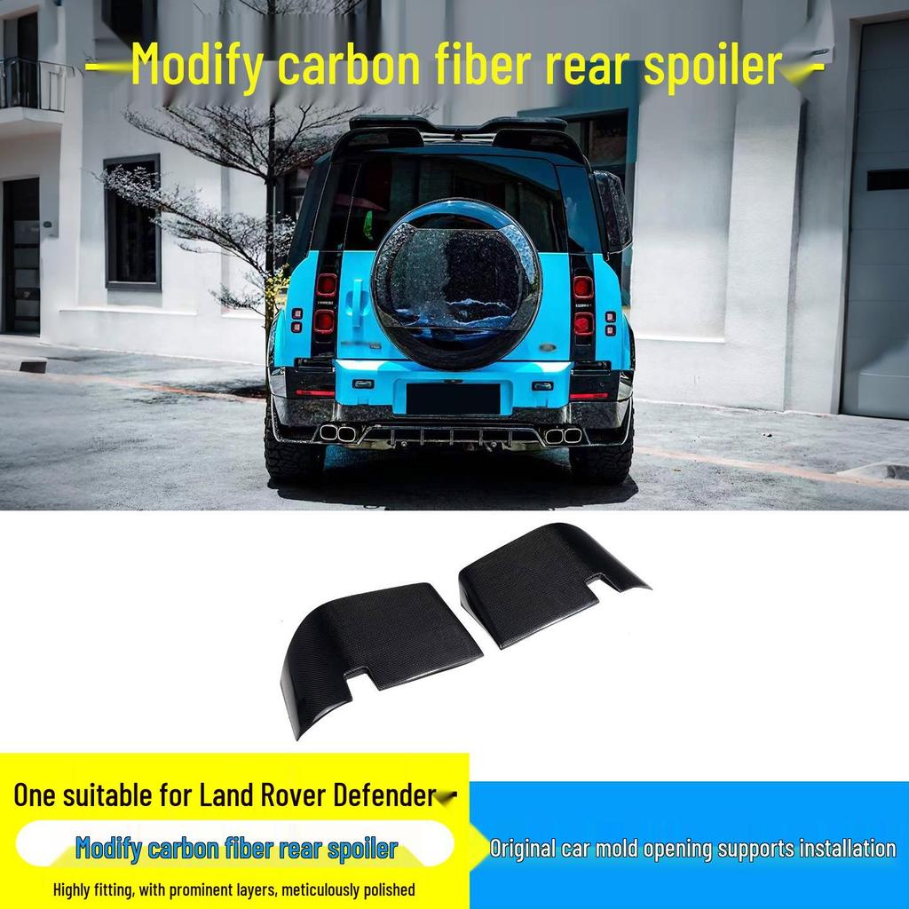 Carbon Fiber Style Rear Spoiler Lip for Land Rover Defender 90/110/130