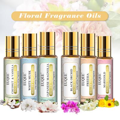 10ML Roller Parfémový olej pro masáž difuzéru Zdravý uklidňující vzduch Fresh Care DIY Parfém Angel White Pižmo Kokos & Vanilka Esenciální olej