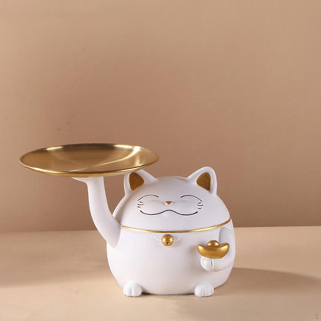 Statue with Storage Figurines Home Decor Creative for Entrance Apartment Entryway Shop Watches,