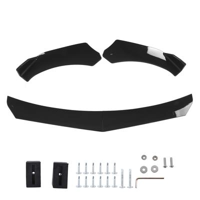 Frontstoßstange Lippe Spoiler 4 Teile Form Universelle Modifikation Aggressive Dekoration Glänzend Schwarz