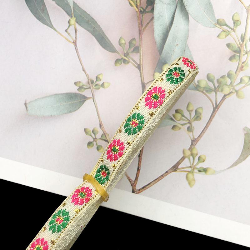 1cm Ethnic Embroidery Lace Trim for Dance Costume and Clothing Accessories