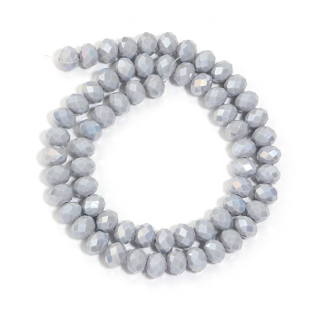 3/4/6/8/10mm Austria Faceted Crystal Beads Grey Porcelain Glass Loose Spacer Beads For Jewelry Making DIY Bracelets Necklace