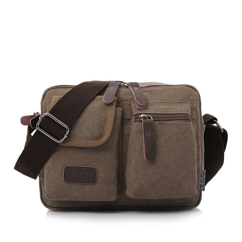 Men Canvas Shoulder Bag Casual Travel Men's Crossbody Bag Luxury Men Messenger Bags Satchel Handbags Tote