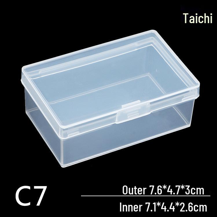 Rectangular Transparent Plastic Storage Box for Accessories and Screws